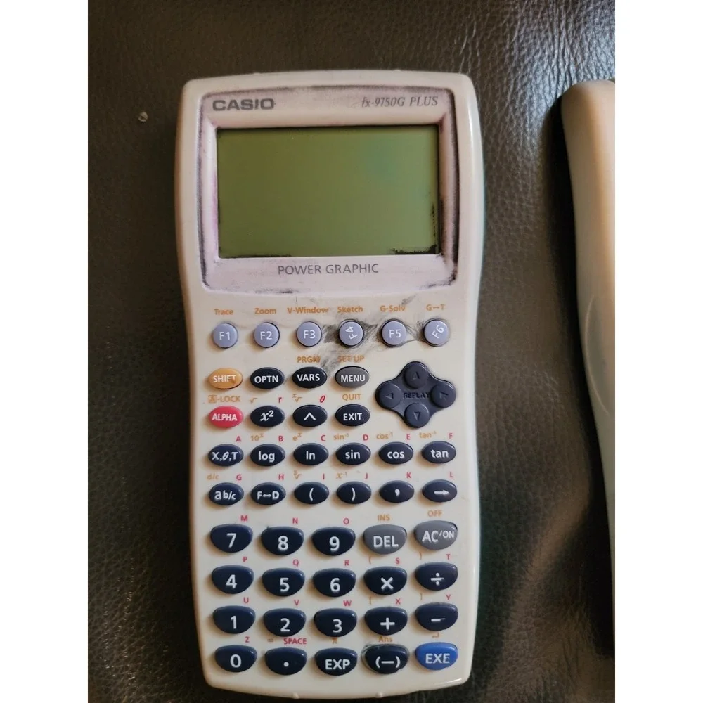 Casio fx-9750G PLUS Graphing Calculator – Works! Marked‎ Up – No Batteries